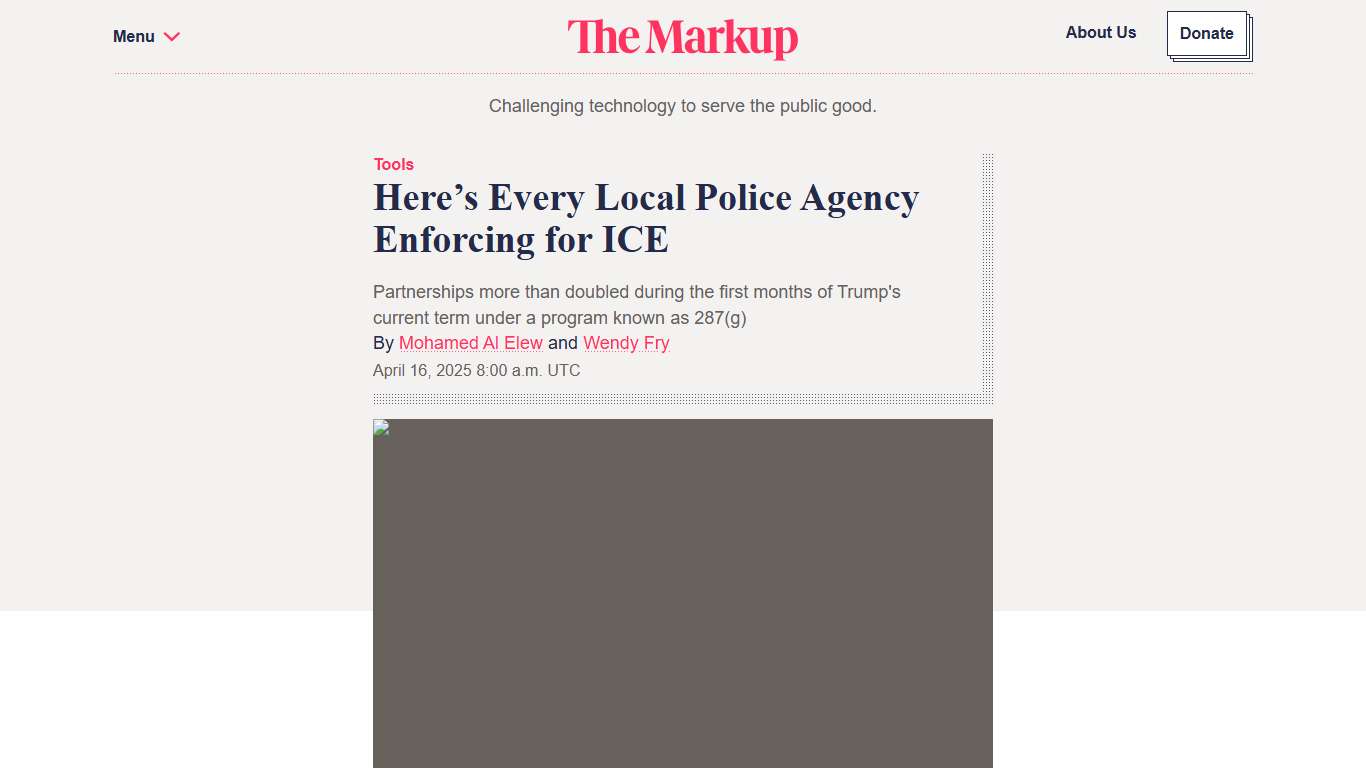 Here’s Every Local Police Agency Enforcing for ICE – The Markup